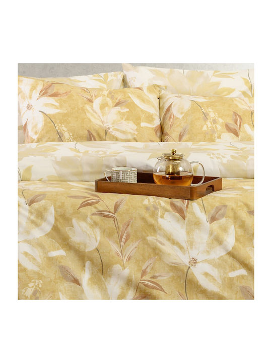 Melinen Παπλωματοθήκη Μονή 165x245 Giulia Ochre