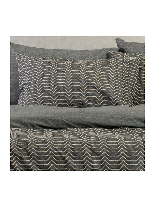 Melinen Cotton Single Duvet Cover 165x245 Paris Anthracite