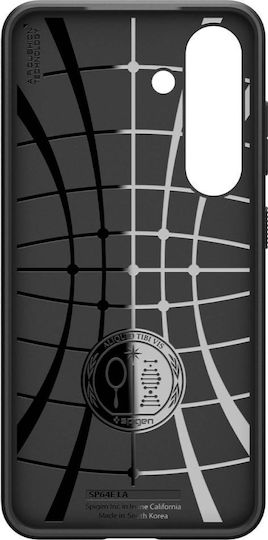 Spigen Liquid Air Umschlag Rückseite Silikon Set mit Glas Schwarz (Galaxy S25)