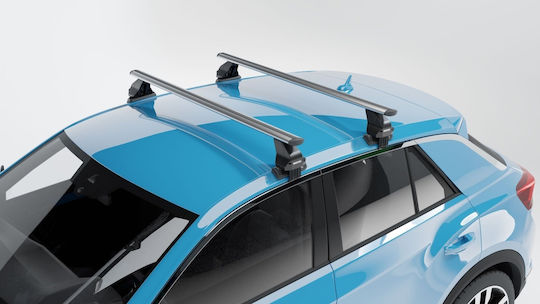 Menabo Bare De Acoperiș Din Aluminiu 130 Cm Pentru Mazda 3 5D 2013-2018 Set Cu Picioare Argintii
