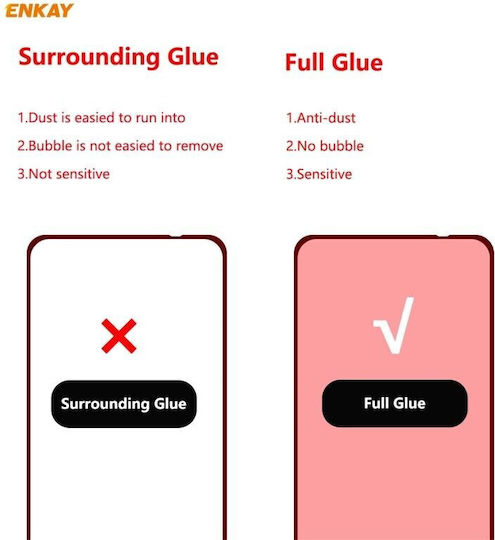 Enkay Vollkleber Vollflächig gehärtetes Glas (Xiaomi Redmi Note 10, Xiaomi Redmi Note 10s)