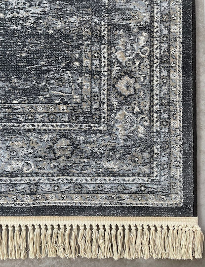Ragolle Da Vinci Teppich Rechteckig Synthetisch,Polyester/Cotton/Leather mit Fransen Gray