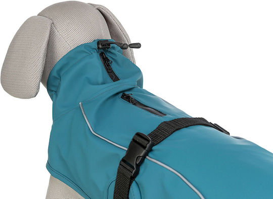 Trixie Vimy Petrol Blue Waterproof Dog Coat XXLarge with 80cm Back Length