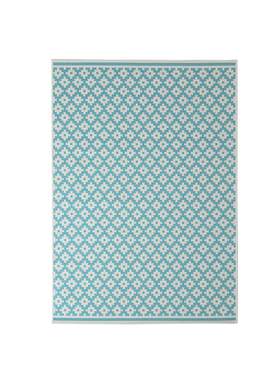 Royal Carpet Flox 722 Χαλί Διάδρομος Καλοκαιρινό Ψάθινο Light Blue 67x240cm