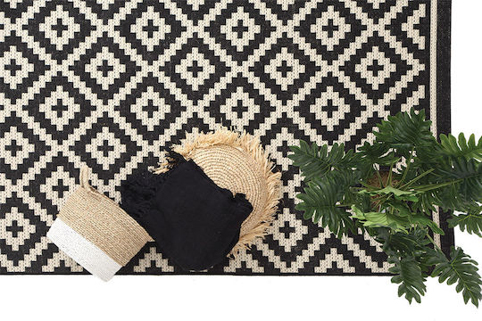 Royal Carpet Flox 721K Χαλί Διάδρομος Καλοκαιρινό Ψάθινο Black 67x240cm