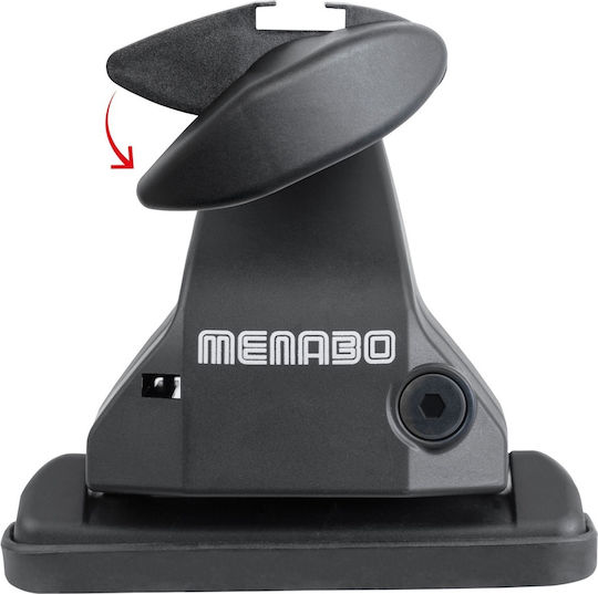 Menabo Bare De Acoperiș Din Aluminiu 112 Cm Pentru Renault Laguna 4D 2008+ Set Cu Picioare Argintii