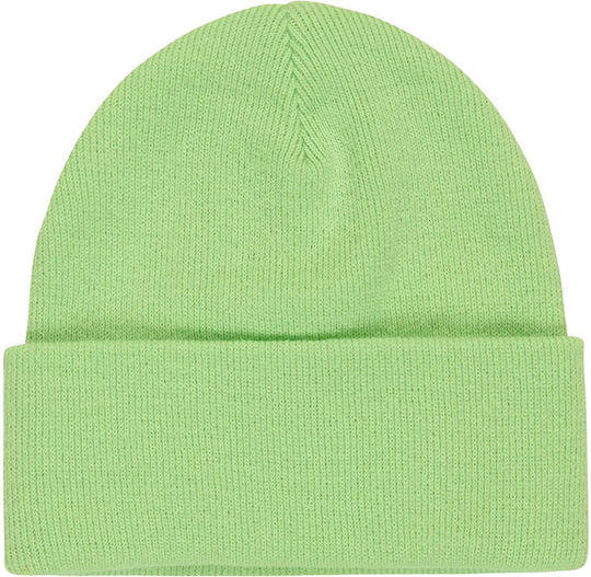 Snow Beanie Γυναικείος Σκούφος με Rib Πλέξη σε Πράσινο χρώμα