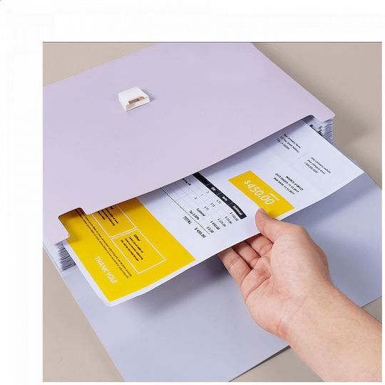 Deli Colorful Plastic Expanding File Folder 13 Sections A4 4 Colors