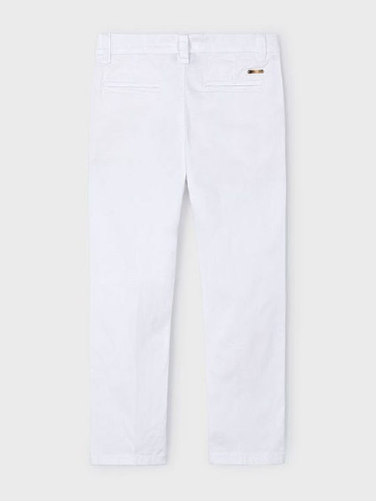 Kinder Hose Chino Stoff weiß