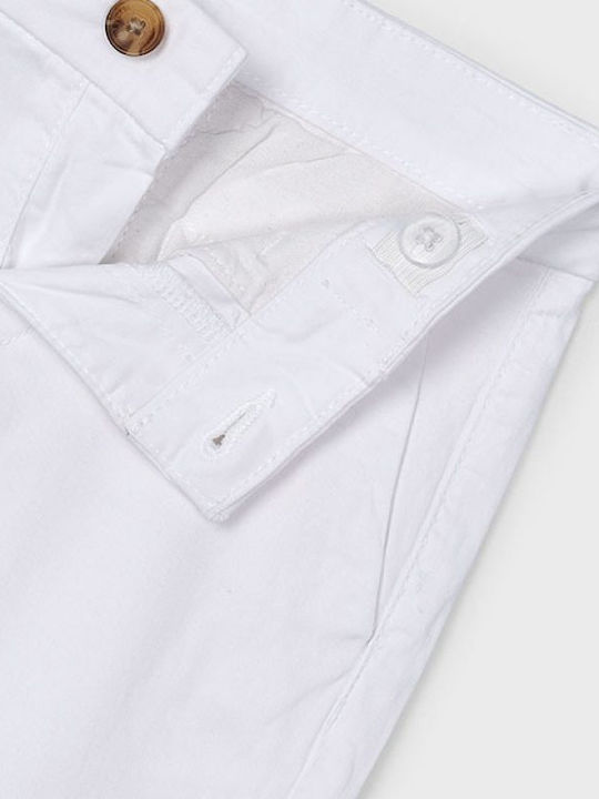 Kinder Hose Chino Stoff weiß