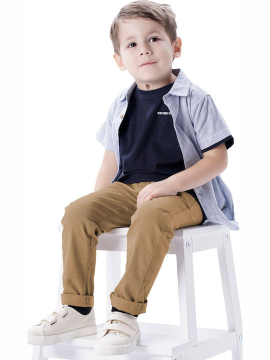 Kinder Hose Chino Stoff Aqua