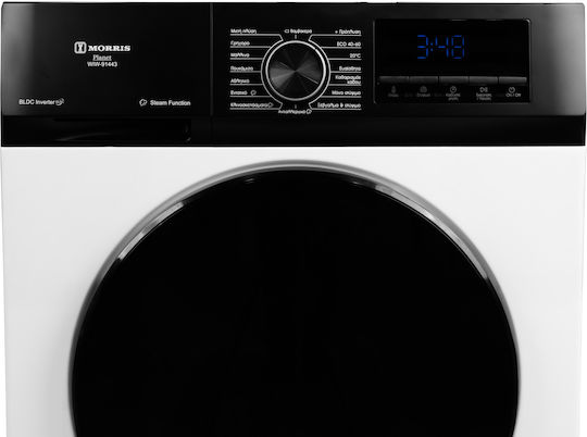 Morris Planet Series Washing Machine 9kg 1400 Rounds BLDC Inverter Motor WIW-91443