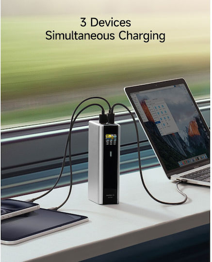 Cuktech 2C1A Power Bank 20000mAh 210W with USB-A Port and USB-C Port Power Delivery Gray
