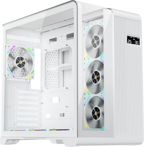 1STPLAYER RT7 Gaming Midi-Turm Computergehäuse mit Seitenfenster Weiß