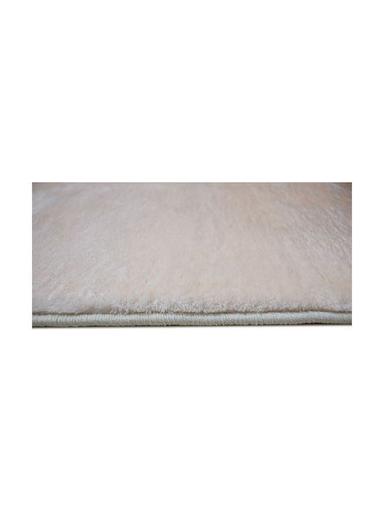 Tzikas Carpets Melia 25171-001 Anti-slip Rug Rectangular Shaggy Ivory