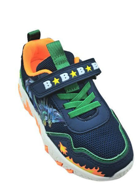 Kids Sneakers with Scratch & Lights Blue