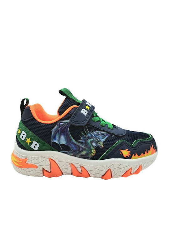 Kids Sneakers with Scratch & Lights Blue