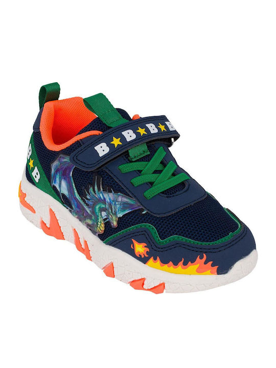 Kids Sneakers with Scratch & Lights Blue