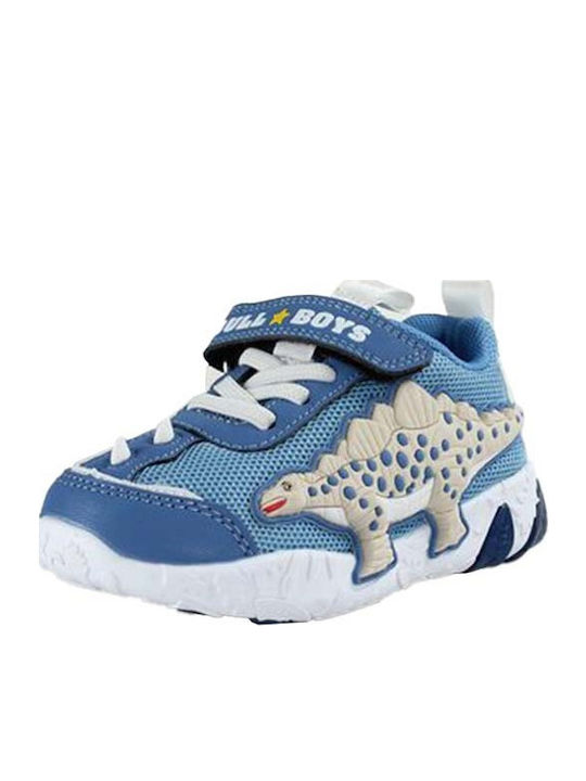 Παιδικά Sneakers με Σκρατς & Φωτάκια Μπλε