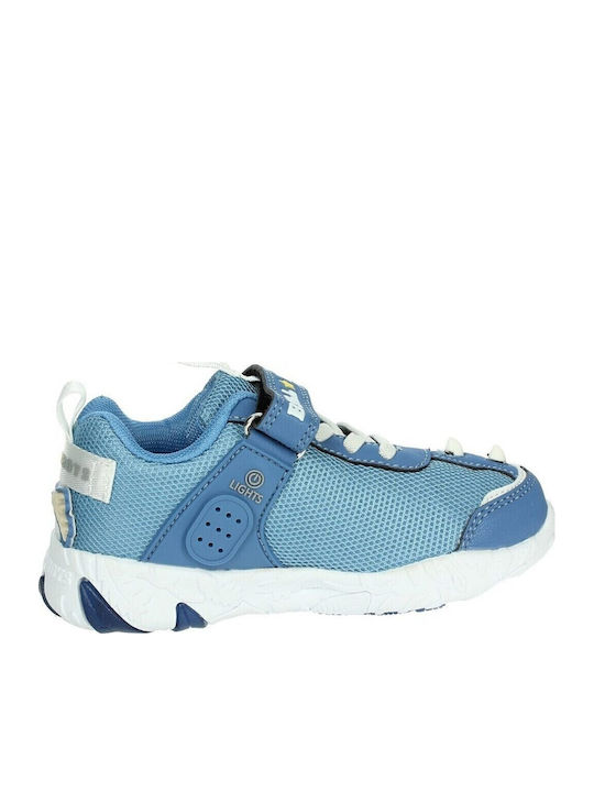 Παιδικά Sneakers με Σκρατς & Φωτάκια Μπλε