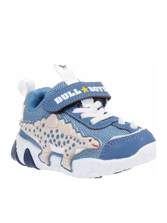 Παιδικά Sneakers με Σκρατς & Φωτάκια Μπλε