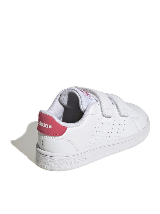 Vorteil ADVANTAGE Kinder Sneakers mit Klettverschluss Cloud White / Real Pink / Core Black