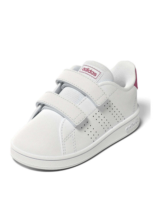 Vorteil ADVANTAGE Kinder Sneakers mit Klettverschluss Cloud White / Real Pink / Core Black