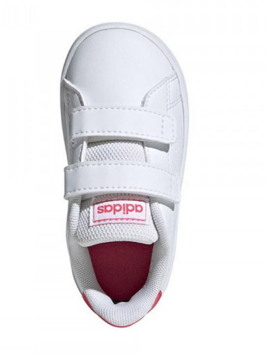 Vorteil ADVANTAGE Kinder Sneakers mit Klettverschluss Cloud White / Real Pink / Core Black