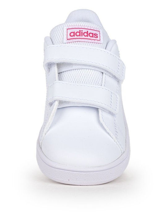 Vorteil ADVANTAGE Kinder Sneakers mit Klettverschluss Cloud White / Real Pink / Core Black