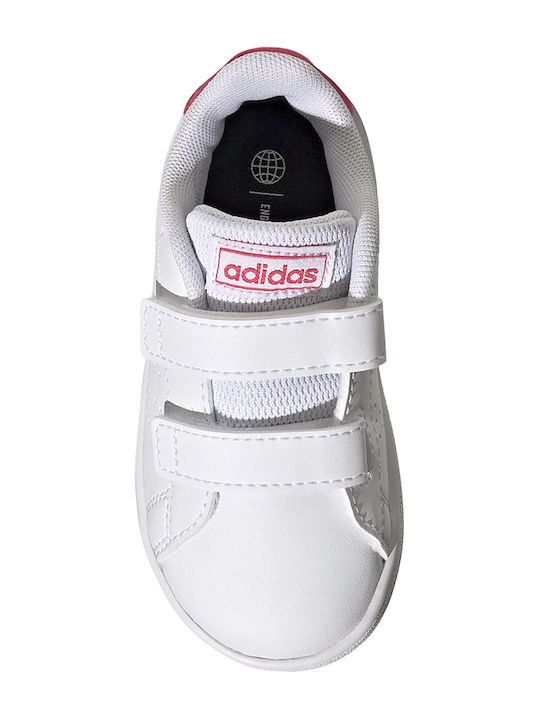 Vorteil ADVANTAGE Kinder Sneakers mit Klettverschluss Cloud White / Real Pink / Core Black