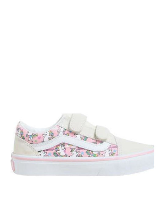 Old Skool V Kinder Sneakers mit Klettverschluss Weiß