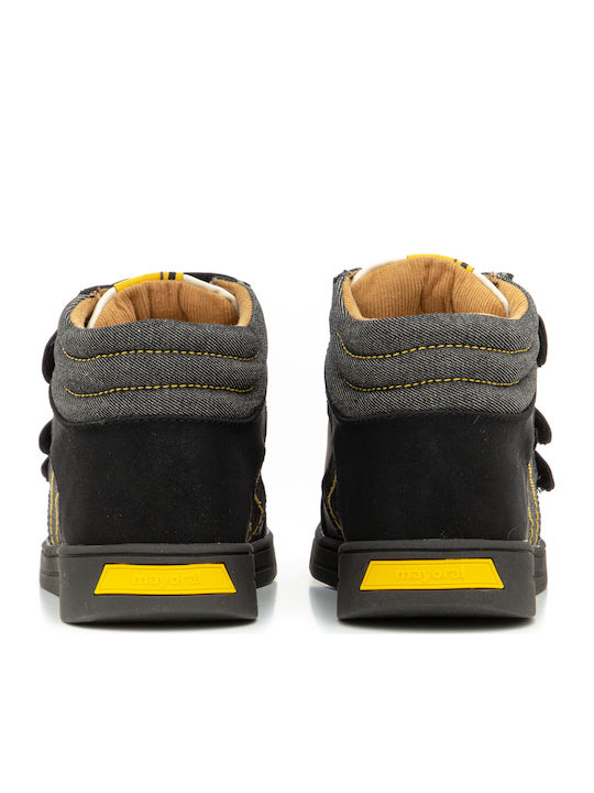 Παιδικά Sneakers High με Σκρατς Μαύρα