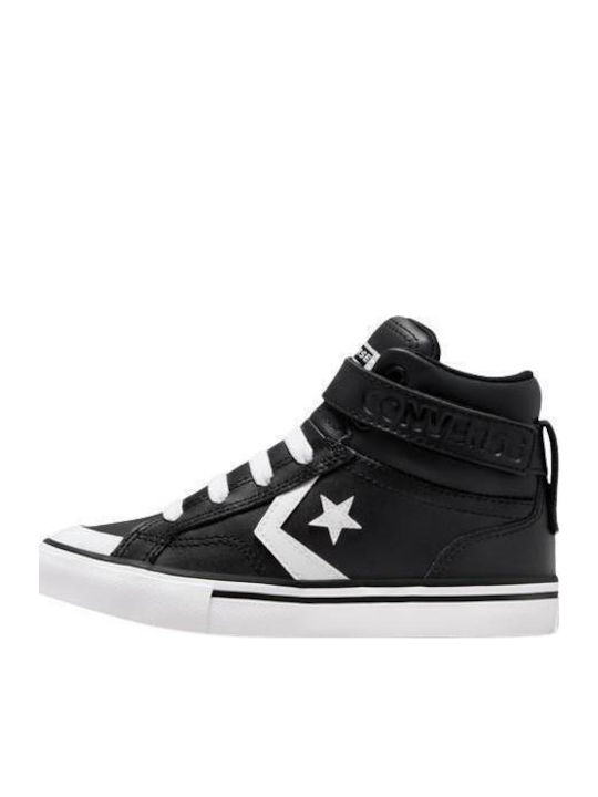 Youth Pro Blaze Strap Kids Sneakers High with Scratch Black