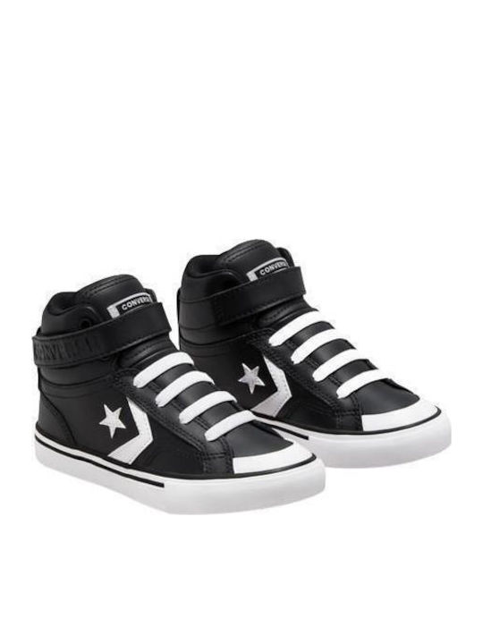 Youth Pro Blaze Strap Kids Sneakers High with Scratch Black