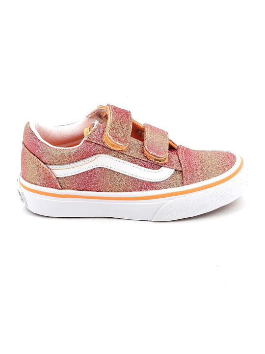 Uy Old Skool V Kids Sneakers with Scratch Orange