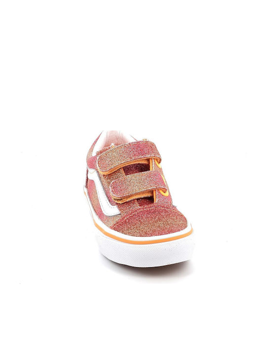 Uy Old Skool V Kids Sneakers with Scratch Orange