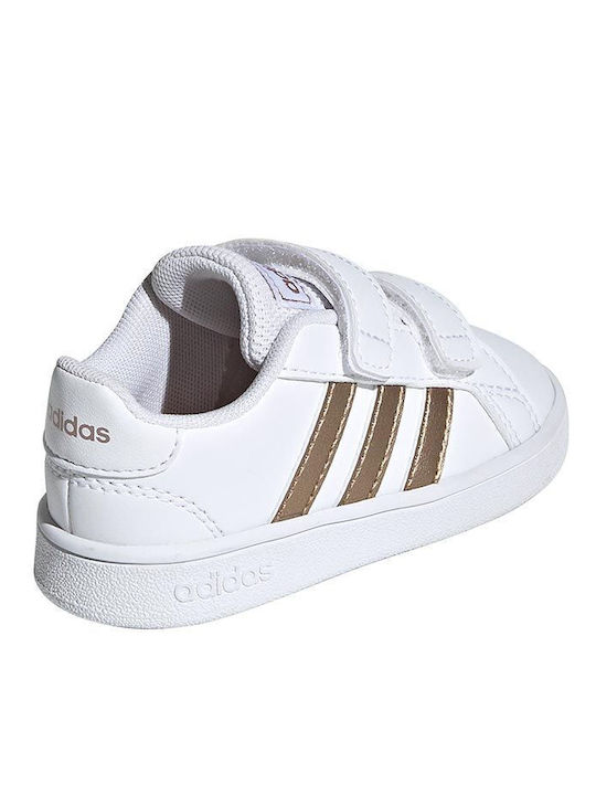 Grand Court GRAND COURT Kinder Sneakers mit Klettverschluss Cloud White / Copper Met / Light Granite