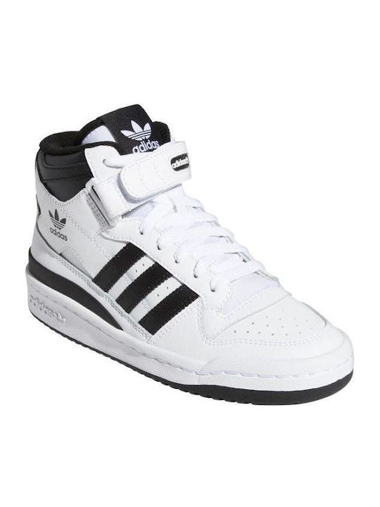 Forum Mid J Kids Sneakers High with Scratch Cloud White / Core Black