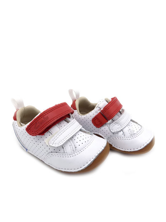 Casual Tiny Sky Kinder Sneakers Anatomisch mit Klettverschluss Weiß