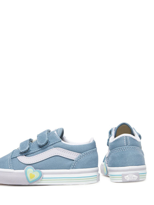 Old Skool V Kids Sneakers with Scratch Blue