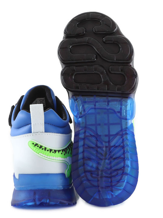 T-Rex Încălțăminte sport Inalta pentru copii cu scai și lumini Multicolor