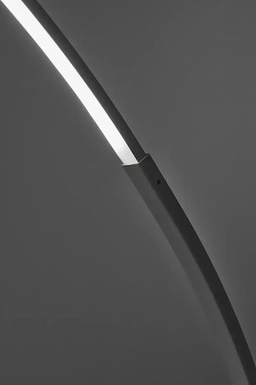 LED Подова Лампа Черен