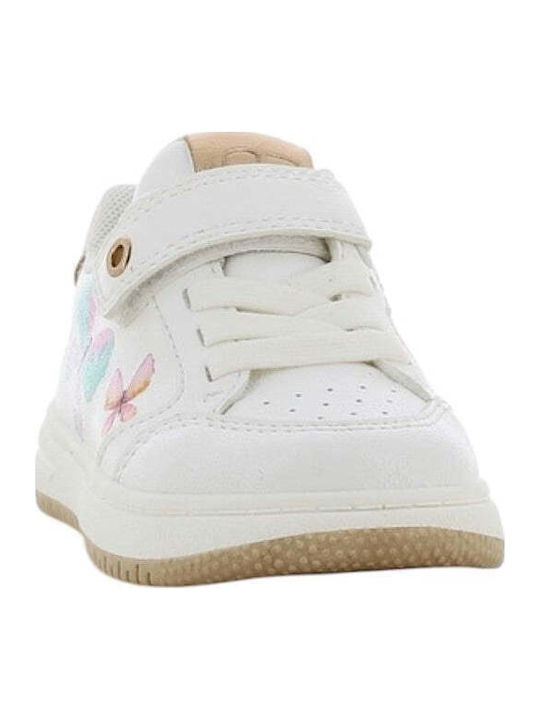 Παιδικά Sneakers Ανατομικά με Σκρατς Λευκά