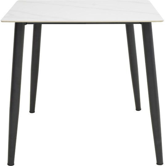 Gustas Quadratischer Esszimmer- und Küchentisch Weiß 80x80x76cm