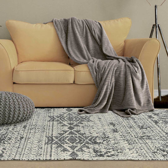 Das Home 7020 Χαλί Ορθογώνιο Βαμβακερό Γκρι 140x200cm