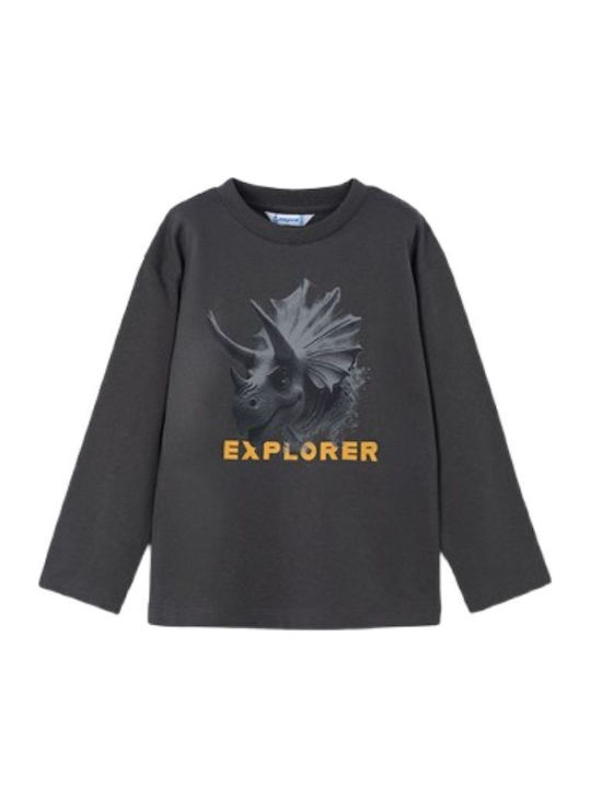 Παιδική Μπλούζα Μακρυμάνικη Μαύρη Explorer