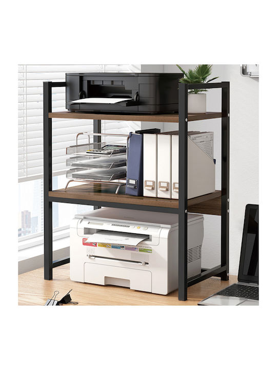 Walnut Bookcase Black 53x35x80cm