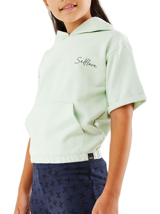 Crop Top pentru copii Cu mânecă scurtă Verde