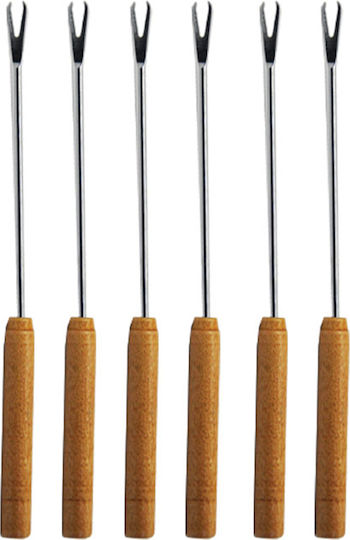 Set of Forks Fruit/Dessert Silver 22cm 6pcs