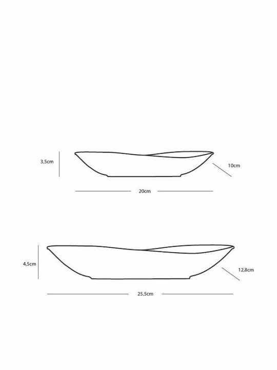 Marine Business Сервизна Плато Пластмаса Бял 25x12.8бр 4бр